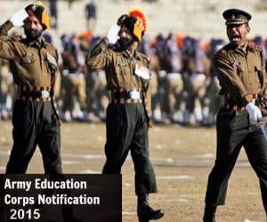 Recruitment in army education corps.