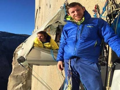 two men spend ten days hanging while climbing cliff 