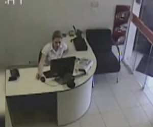 truck smashes into office