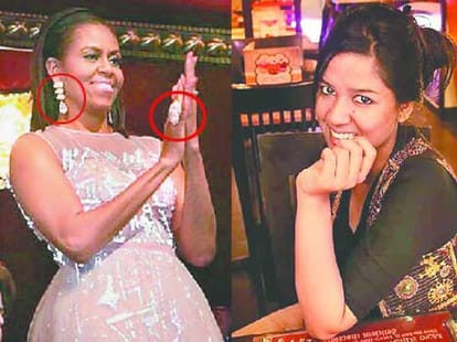 Michelle Obama impressed with faridabad's girl.