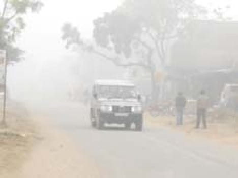 The two -day sunshine : the stretched sheet of fog