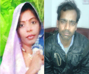 Wife got laptop from neighborhood husband cut her throat.