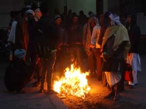 Severe cold in varanasi back
