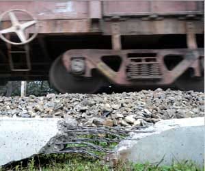 two arrested trying to overturn train.