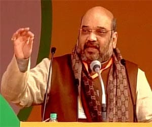BJP chief Amit Shah in Lucknow.