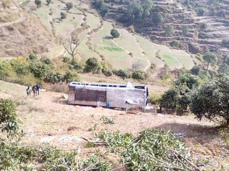 school bus accident at nahan two children died.