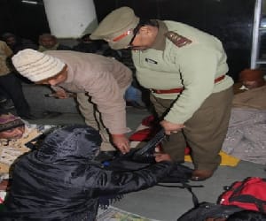 threat of bomb blast at railway station.