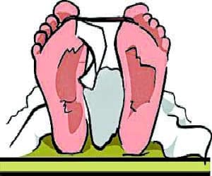 dead body found in ditch.