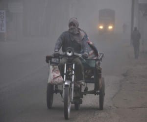 winter fog in uttarakhand.