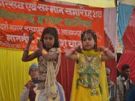Children present at the annual cultural program.