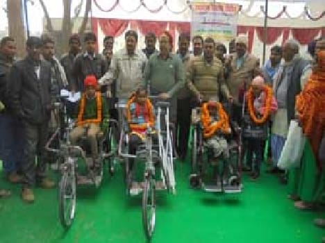 Tricycles distributed to disabil children  