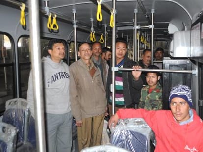 new buses starts in shimla city, less fair.