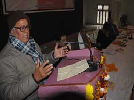 Professor Awadhesh pradhan speak in Dharmasangh