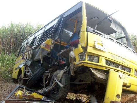 JCB clashed with school bus