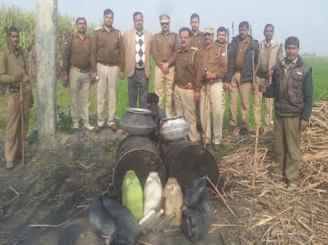 The raids continued recovery of raw alcohol