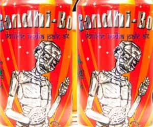 american beer company published gandhi's photo on beer can