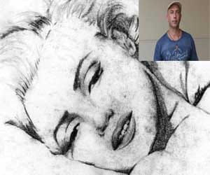 man paints in his sleep