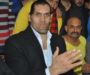 the great khali protest againest hp govt.
