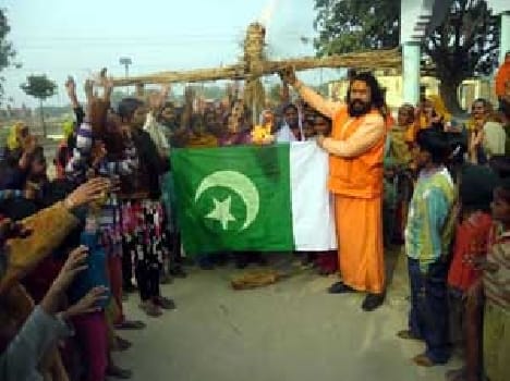 Pakistan blew effigy of PM