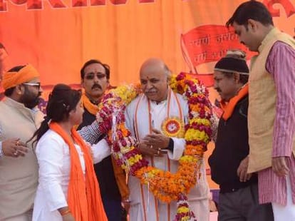 VHP working president Praveen Togadiya in Lucknow.