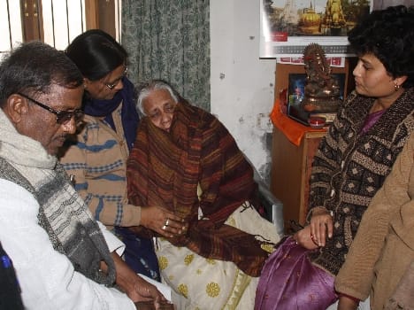 Bjp leader Laxman acharya met Mla Jyotsna occasion of ex minister Harish ji death