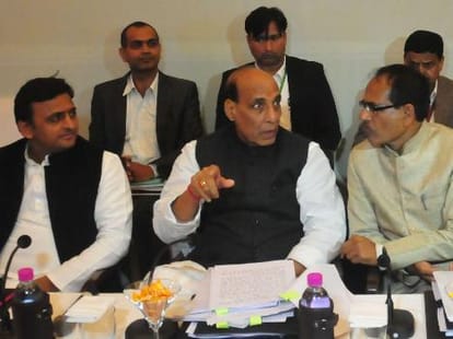 Rajnath to have a meet with four Chief Ministers today.