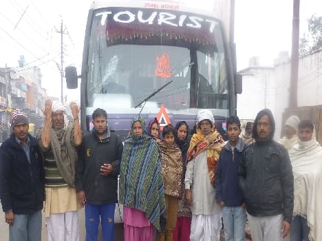 Haryana  pilgrims Beaten by locals