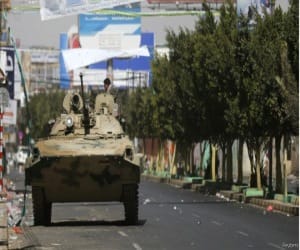 protest in yemen pm residence