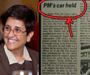 Fact of Kiran Bedi tows away the then Prime Minister Indira Gandhi's illegally parked car 