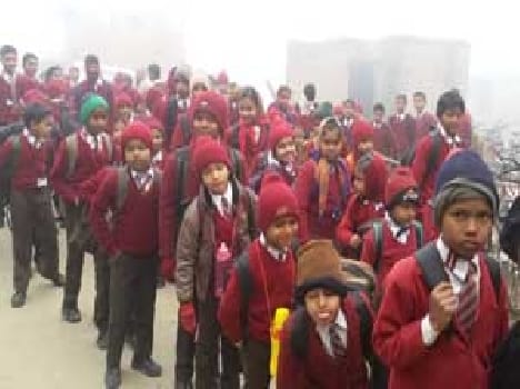 Children suffering in the cold