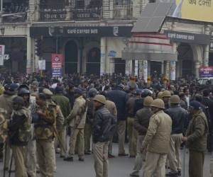 Anarchy in Lucknow after attack on a lawyer.
