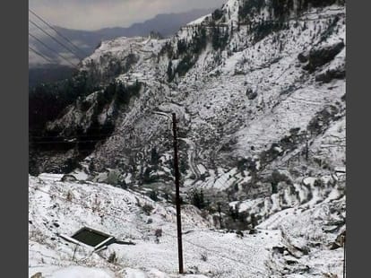 snowfall and cold wave in uttarakhand.