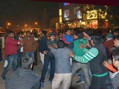 Student group clashes on video clip