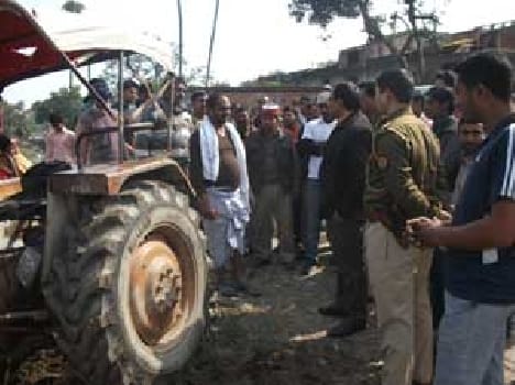 assault over lease of land and firing