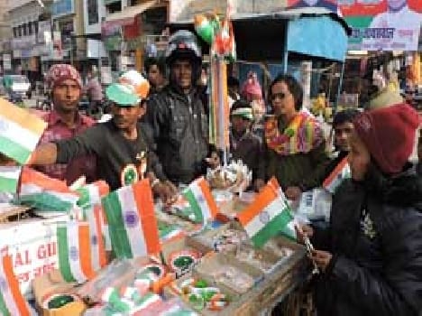 Rangoli laced police line
