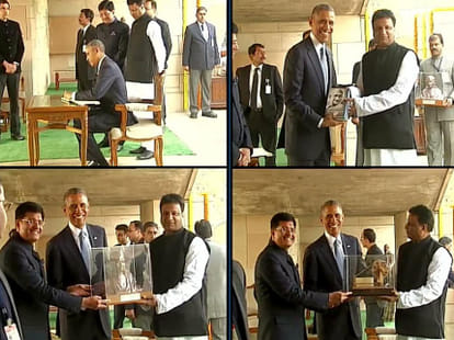 live report of obama' india visit, obama landed to delhi.