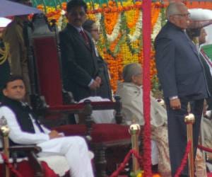 Governor Ram Naik speaks on Republic Day.