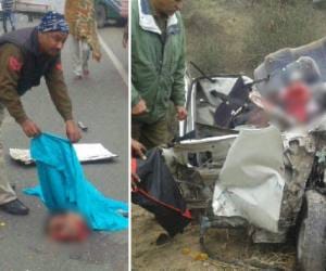 creepy accident in haryana, 2 dead, head isolate from body