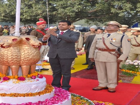 Flag waved gracefully on Republic Day