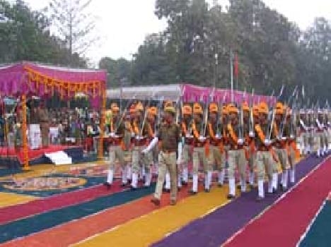 National Flag waved in the district