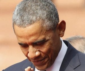 Obama chewing gum was criticised on twitter