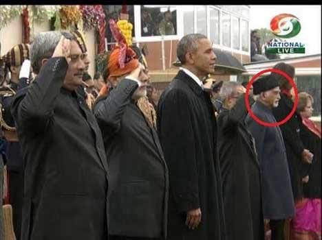 Hamid Ansari did not saluted during National Anthem following the Protocol