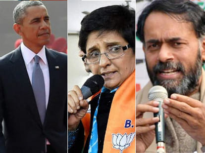 Kiran bedi invoking obama's name in delhi electoral rally