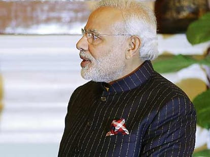 Where did PM's suit fabric come from?