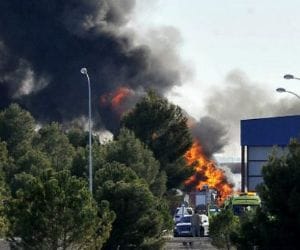 ten died in spain in a fighter plan crash.