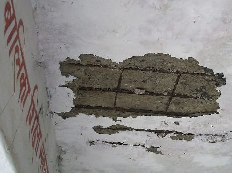 School Roof Plast dropped  , four students injured