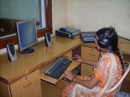 Here womens are working as a radio jockey