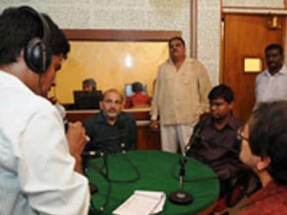Here womens are working as a radio jockey