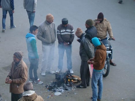 Drop in temperature from cold wave
