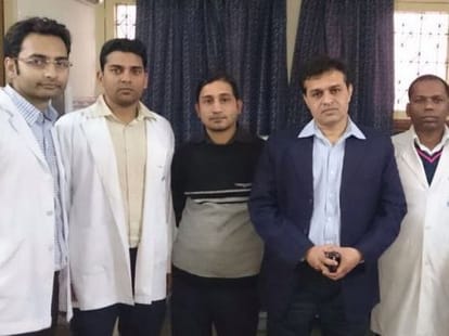 Doctors joined broken leg by special surgery.